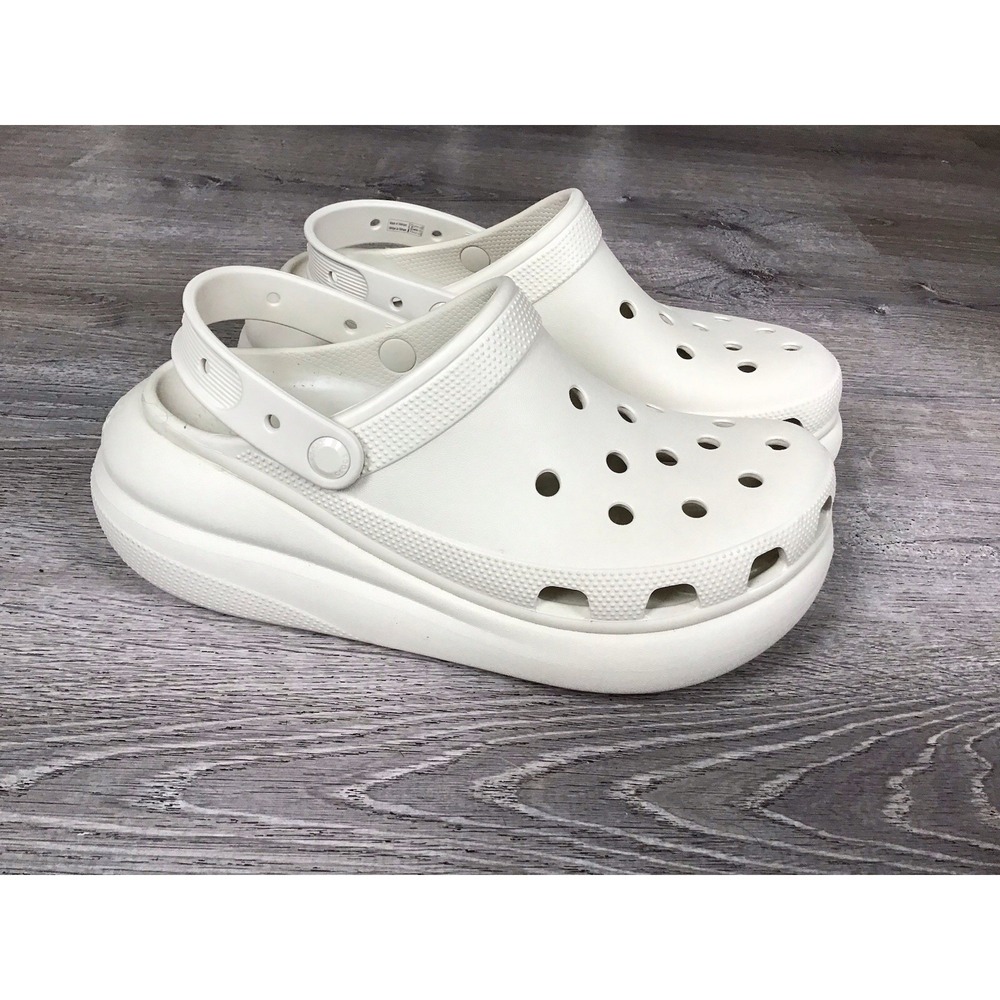 Crocs Classic Crush Platform Clogs Bone Color Unisex M9/W11 NEW